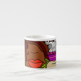 Nätt fantasi 2 för kaffe espressomugg