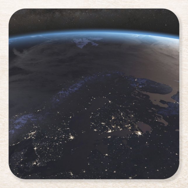 Natt Fjärdeuropa Underlägg Papper Kvadrat (Framsidan)