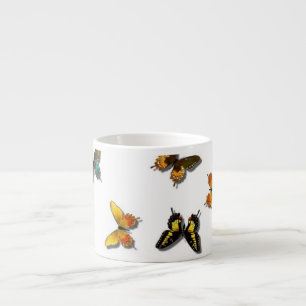 Nätt fjärilsmönster espressomugg