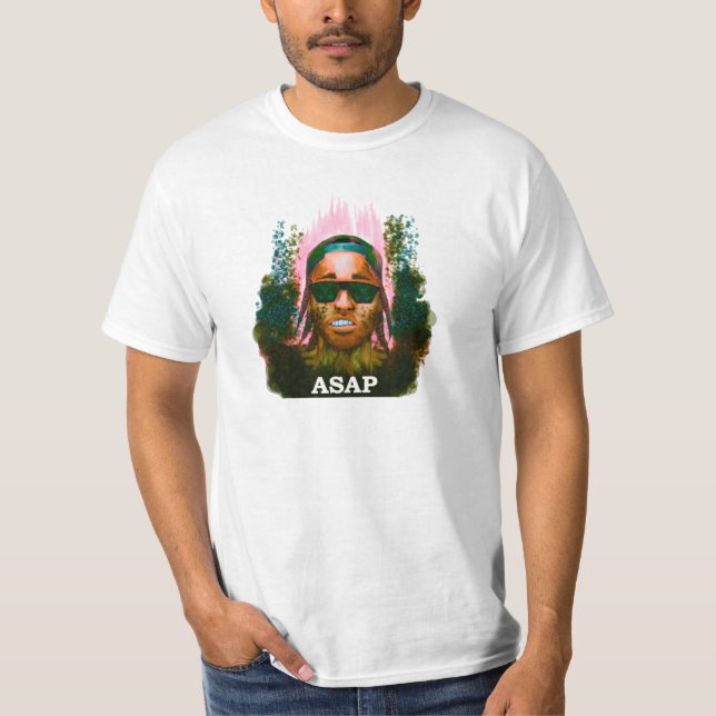Nätt Flacko (orange/svarten) Tee Shirt (Framsida)