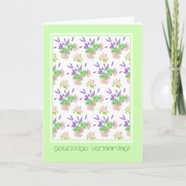 Nätt Flemish språkhälsningfödelsedag Kort (Framsida)