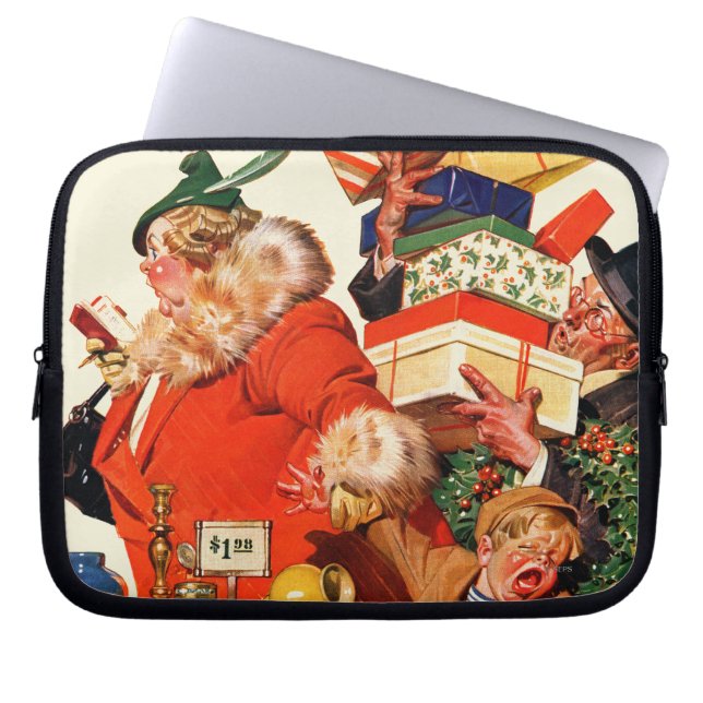 Natt för jul laptop sleeve (Framsidan)