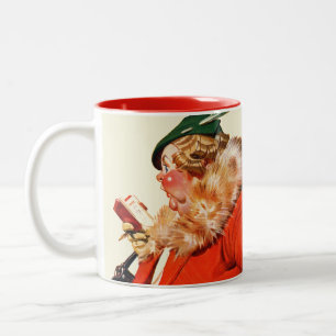 Natt för jul Två-Tonad mugg
