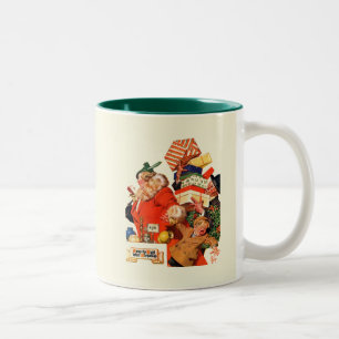 Natt för jul Två-Tonad mugg