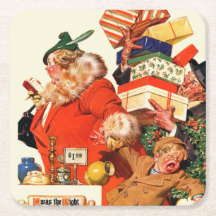Natt för jul underlägg papper kvadrat