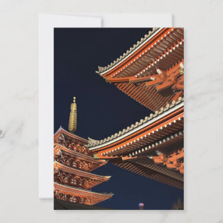 Natt för Kaminarimon i Tokyo Japan Inbjudningar