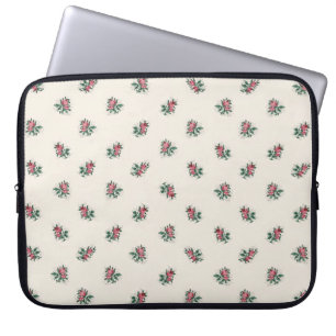 Nätt för rosa ros för vintagetapet flickaktigt laptop fodral