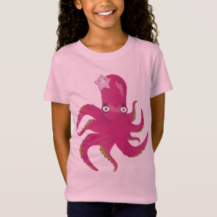 Nätt för rosor bläckfisk flickaktigt t shirt