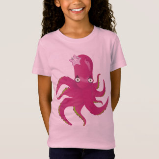 Nätt för rosor bläckfisk flickaktigt t shirt