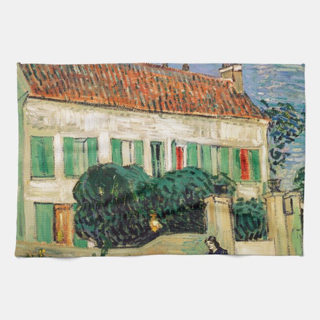 Natt för Van Gogh vithus Kökshandduk (Horisontell)