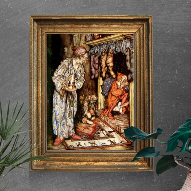 Natt före jul Barn i Bed Rackham Poster (Skapare uppladdad)