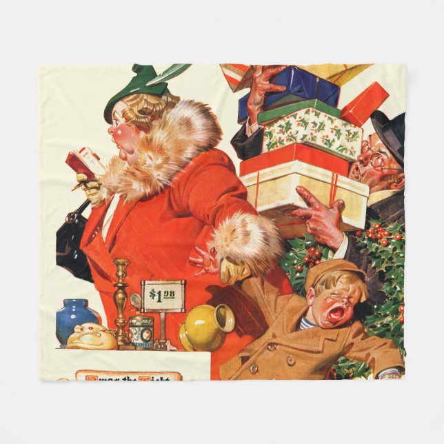 Natt före jul fleecefilt (Framsidan (Horisontell))