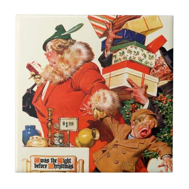 Natt före jul kakelplatta (Framsidan)