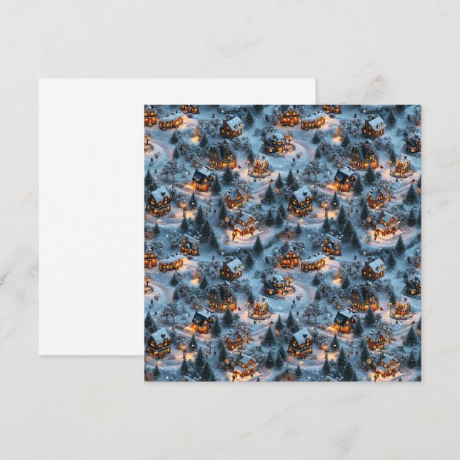 Natt före jul - Twilight Serenity Inbjudningar (Fram/baksida)