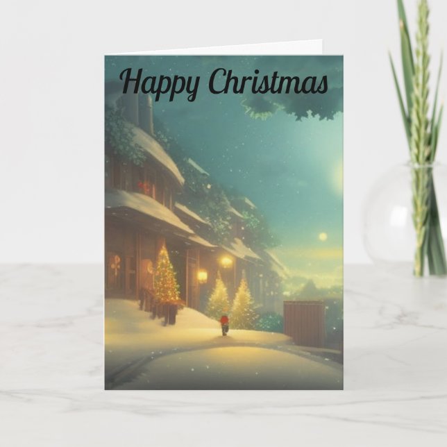 Natt före julklapp kort (Framsida)