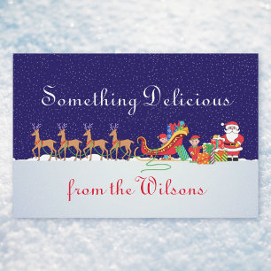 Natt före julstämpling mat etiketter