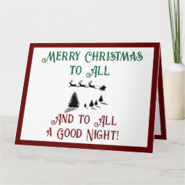 Natt före jultomten Helgdag Kort