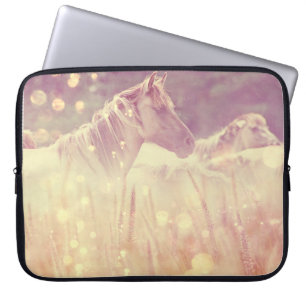 Nätt häst för Sparkles för vildMustangguld Laptop Fodral