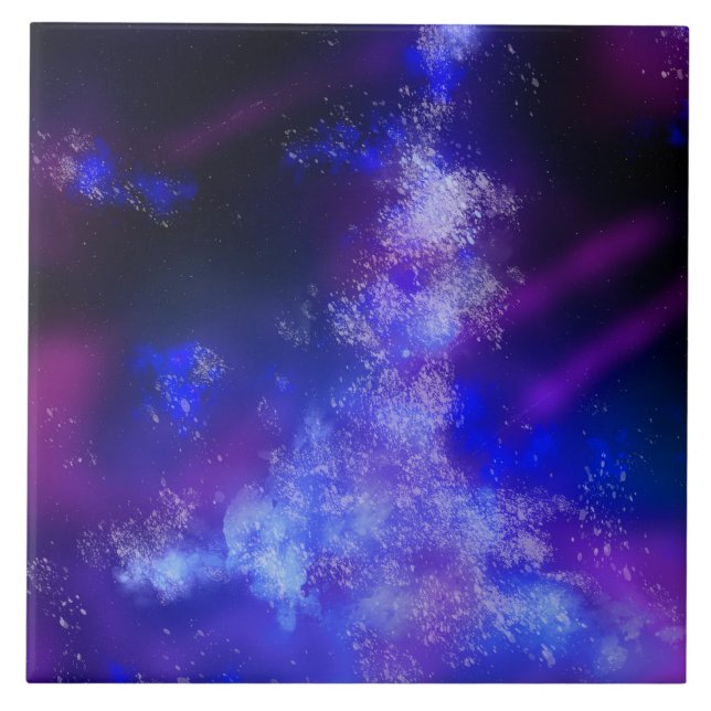Natt Himmel Blå Safir Keramisk Kakel (Framsidan)