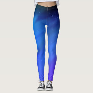 Natt Himmel Norrsken Galaxy Leggings
