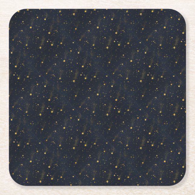 Natt Himmel Underlägg Papper Kvadrat (Framsidan)
