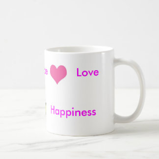 nätt hjärta för fred, fred, kärlek, Happi… Kaffemugg