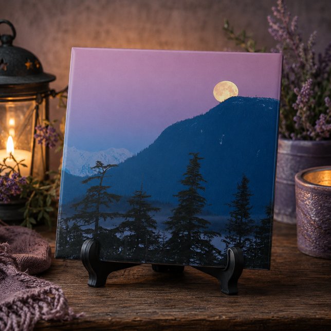 Natt i Alaska Kakelplatta (Nightfall in Alaska Ceramic Tile)