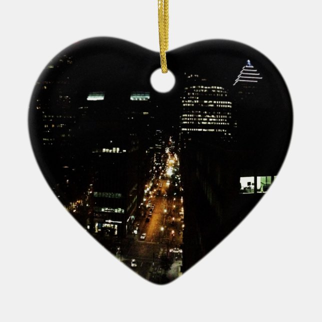 Natt i Montreal Julgransprydnad Keramik (Framsidan)