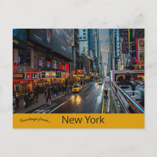 Natt i New York-vykort Vykort
