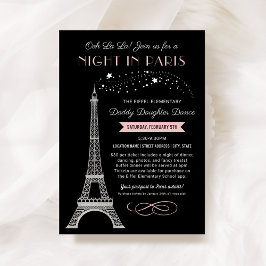Natt i Paris Pappa Dotter Dans Inbjudningar