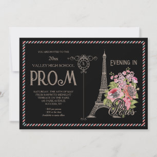 Natt i Paris Prom-inbjudan Inbjudningar