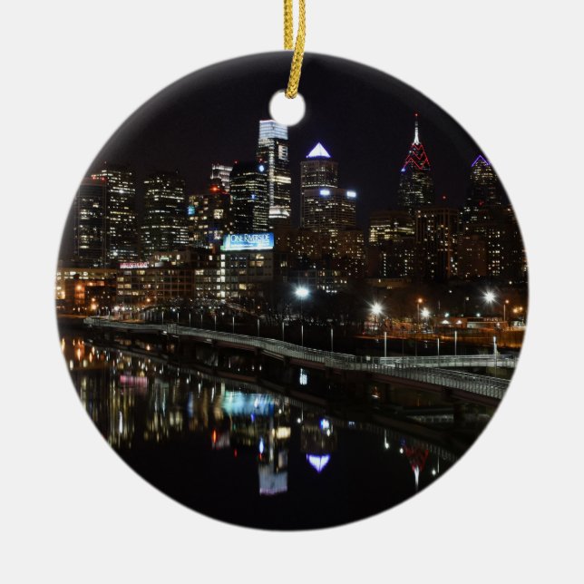 Natt i Philly Julgransprydnad Keramik (Framsidan)