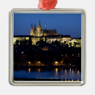 Natt i Prague, tjeckisk republik Julgransprydnad Metall