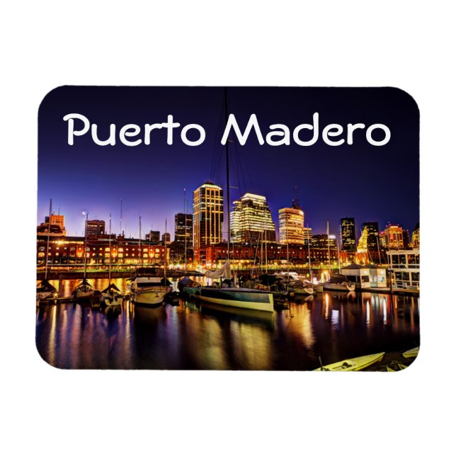 Natt i Puerto Madero Magnet (Horisontell)