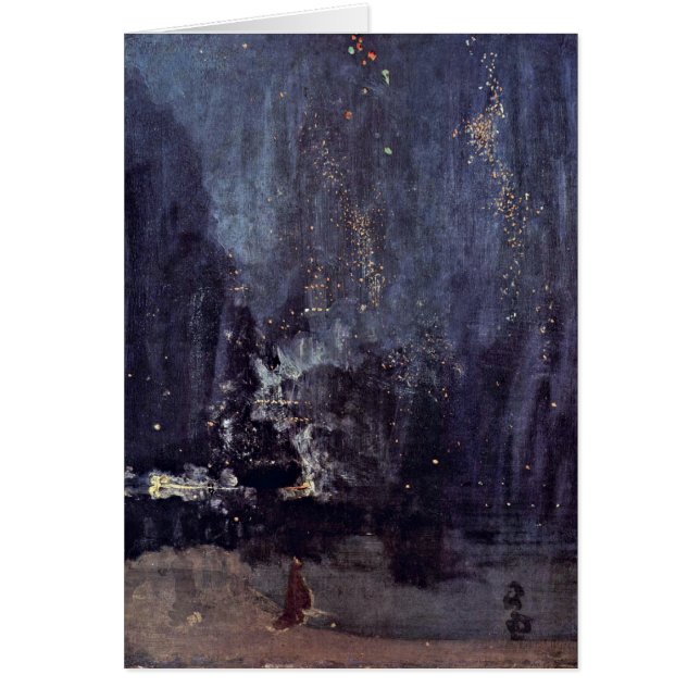 Natt i svart och guld vid James Mcneill Whistler Hälsningskort (Framsidan)