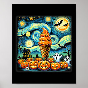 Natt Ice Cream Cone Halloween Poster