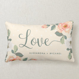 Nätt kärlek för persikablommigt | lumbarkudde