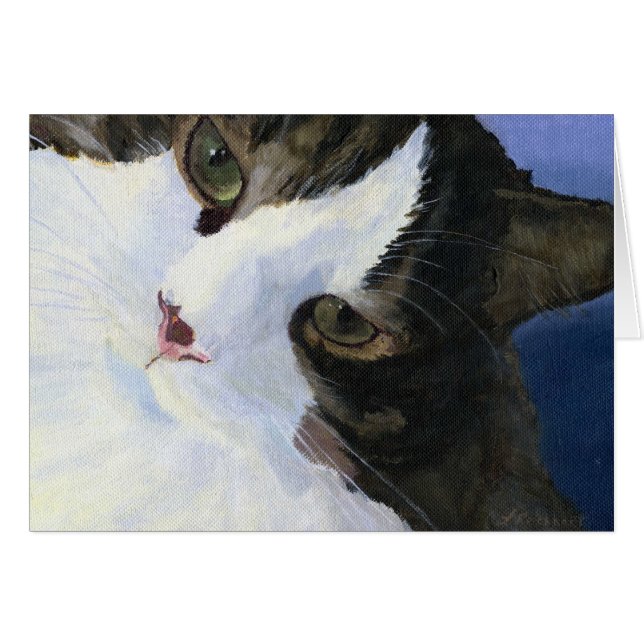 Nätt kattunge hälsningskort (Framsidan Horizontal)