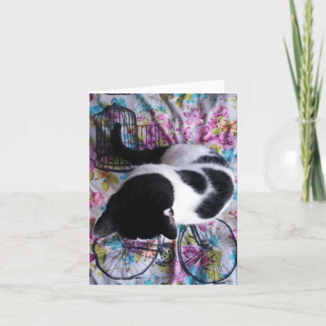 Nätt kattunge Notecard för sitta Kort (Framsida)