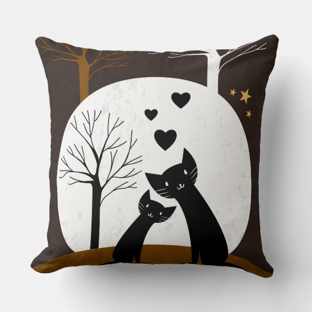 Natt Kittens Decorative Pillow Kudde (Framsida)