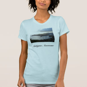 Nätt kvinna för Antigua Island/citationstecken T-shirt
