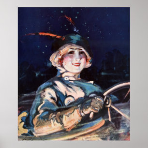 Nätt kvinna som kör bilen, 20-tal poster