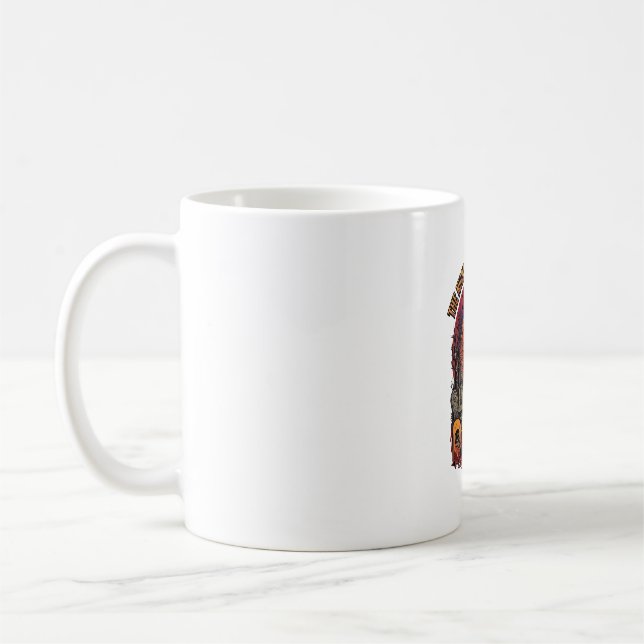 Natt Levande Död Halloween Spökhus Häxa Sk Kaffemugg (Vänster)