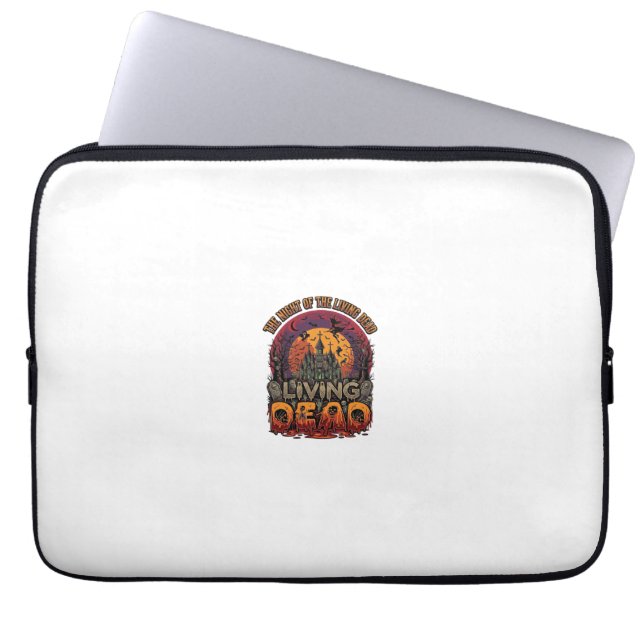 Natt Levande Död Halloween Spökhus Häxa Sk Laptop Fodral (Framsidan)