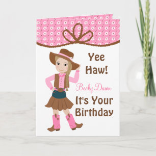 Nätt Lil Cowgirl Kort