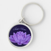 Nätt lila näckrospersonlig Keychain