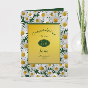 Nätt ljus daisygrattisfödelsedag kort