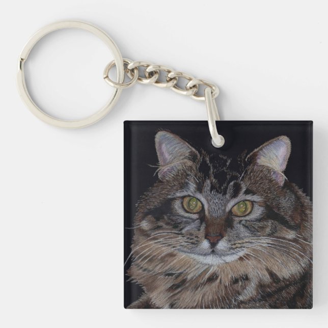 Nätt Maine Coonkattunge Keychain (Framsidan)
