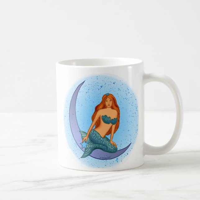 Natt Måne Havfrue Kaffemugg (Höger)
