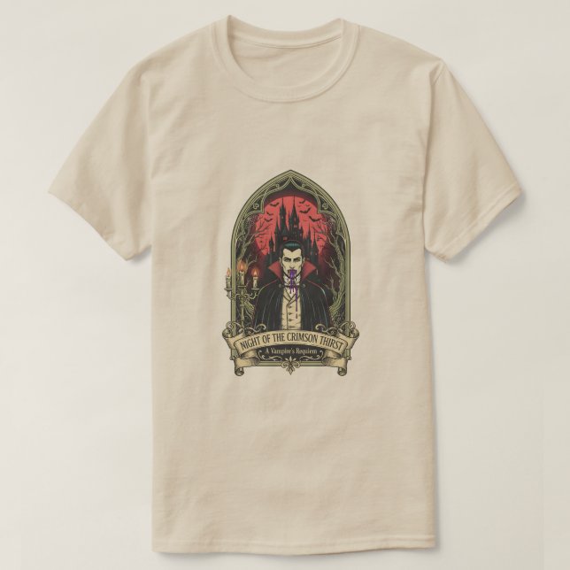 Natt med den scharlakansröda törsten t shirt (Design framsida)
